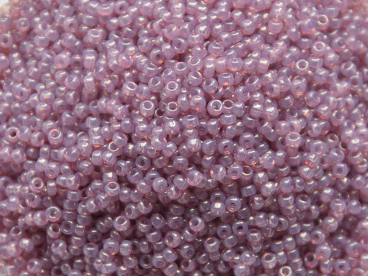 10g Miyuki seed beads 11/0, ceylon translucent thistle 2373, japanese beads, violet purple rocailles, size 2mm, Miyuki purple beads