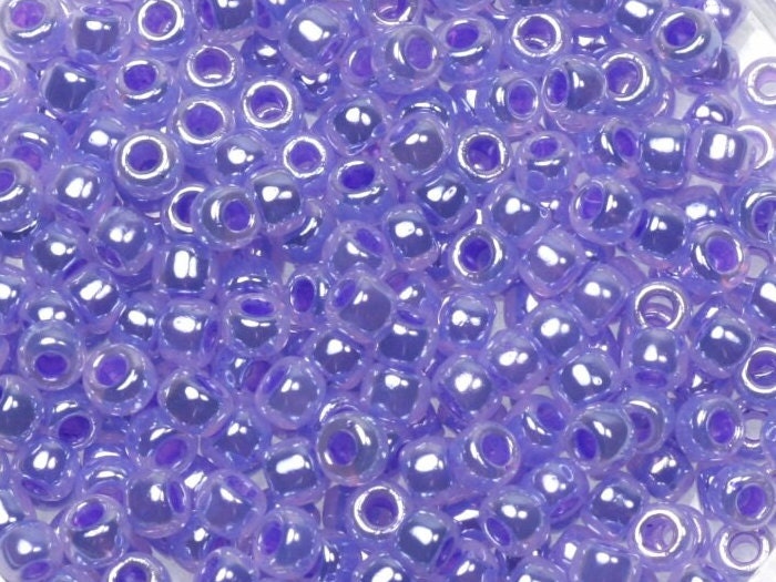 10g Miyuki seed beads 8/0, ceylon lilac 538, japanese beads high quality, purple beads, size 8 3mm, shiny rocailles, luster beads