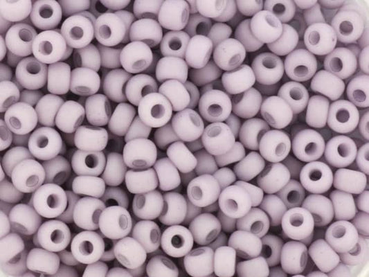 10g Miyuki seed beads 8/0, opaque matte light mauve 2025, japanese beads, purple beads, size 3mm, pastel rocailles, Miyuki light violet