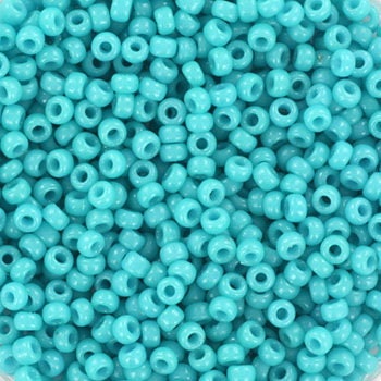 Intense turquoise blue seed beads. 2mm in size and round in shape. Bead hole size is 0.8mm.