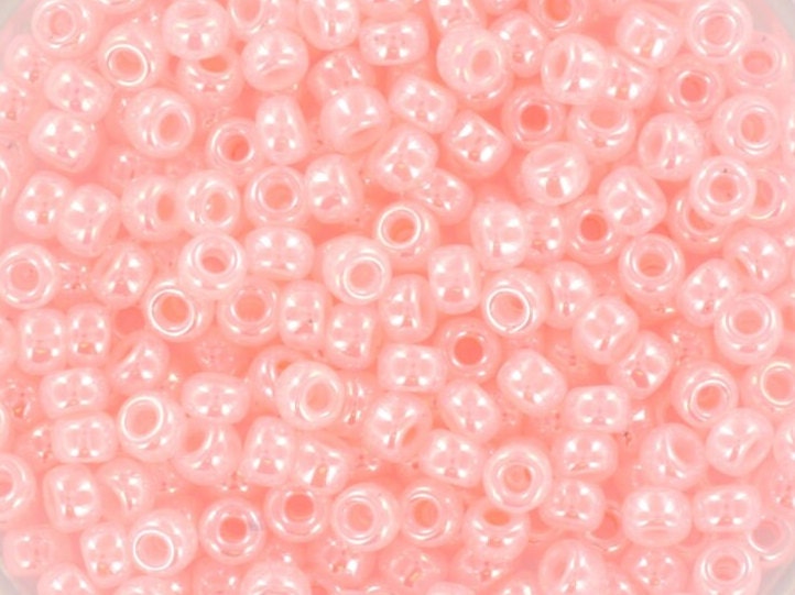 10g Miyuki seed beads 8/0, ceylon baby pink 517, japanese beads high quality, light pink beads, size 8 3mm, shiny rocailles luster