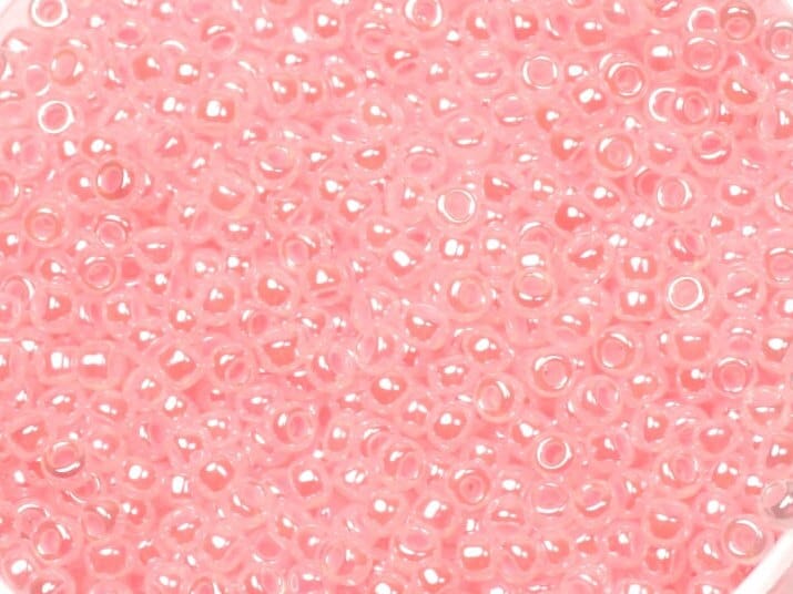 10g Miyuki seed beads 11/0, ceylon baby pink 517, japanese beads high quality, light pink beads, size 11 2mm, shiny rocailles luster