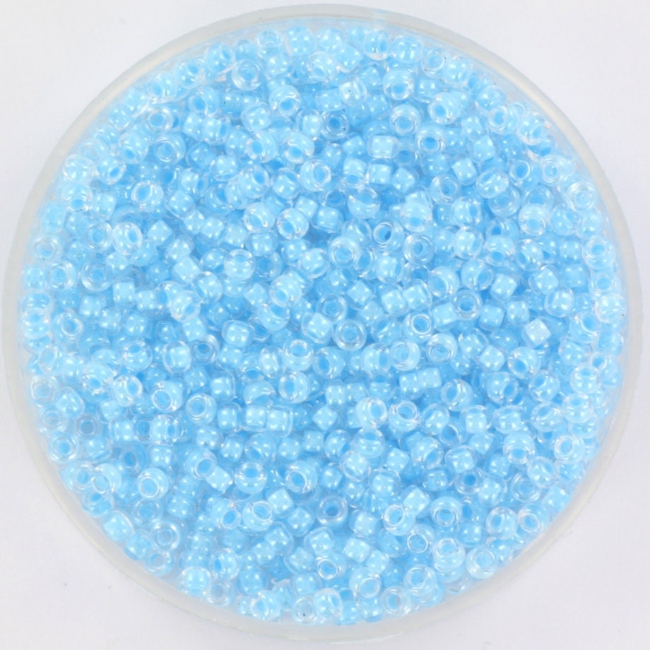 10g Miyuki seed beads 11/0, luminous turquoise 4300, japanese beads high quality, turquoise blue beads, size 2mm, bright color beads