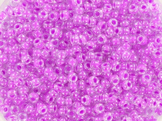 10g Miyuki seed beads 11/0, luminous purple lila 4303, japanese beads, Miyuki violet, size 11 2mm, round rocailles, crystal inside color