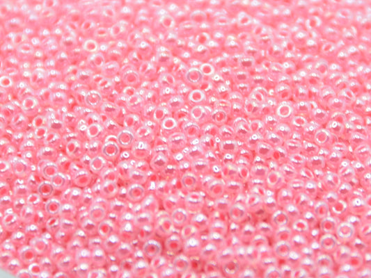 10g Miyuki seed beads 11/0, ceylon carnation pink 535, japanese beads high quality, size 2mm beads, pastel color rocailles, luster