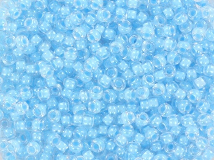 10g Miyuki seed beads 11/0, luminous turquoise 4300, japanese beads high quality, turquoise blue beads, size 2mm, bright color beads