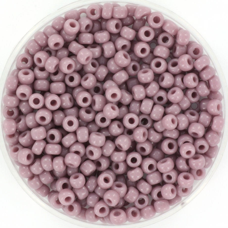 10g Miyuki seed beads 8/0, opaque mauve 410, japanese beads, purple beads, 3mm, Miyuki light violet, Miyuki purple beads, Miyuki Rocailles