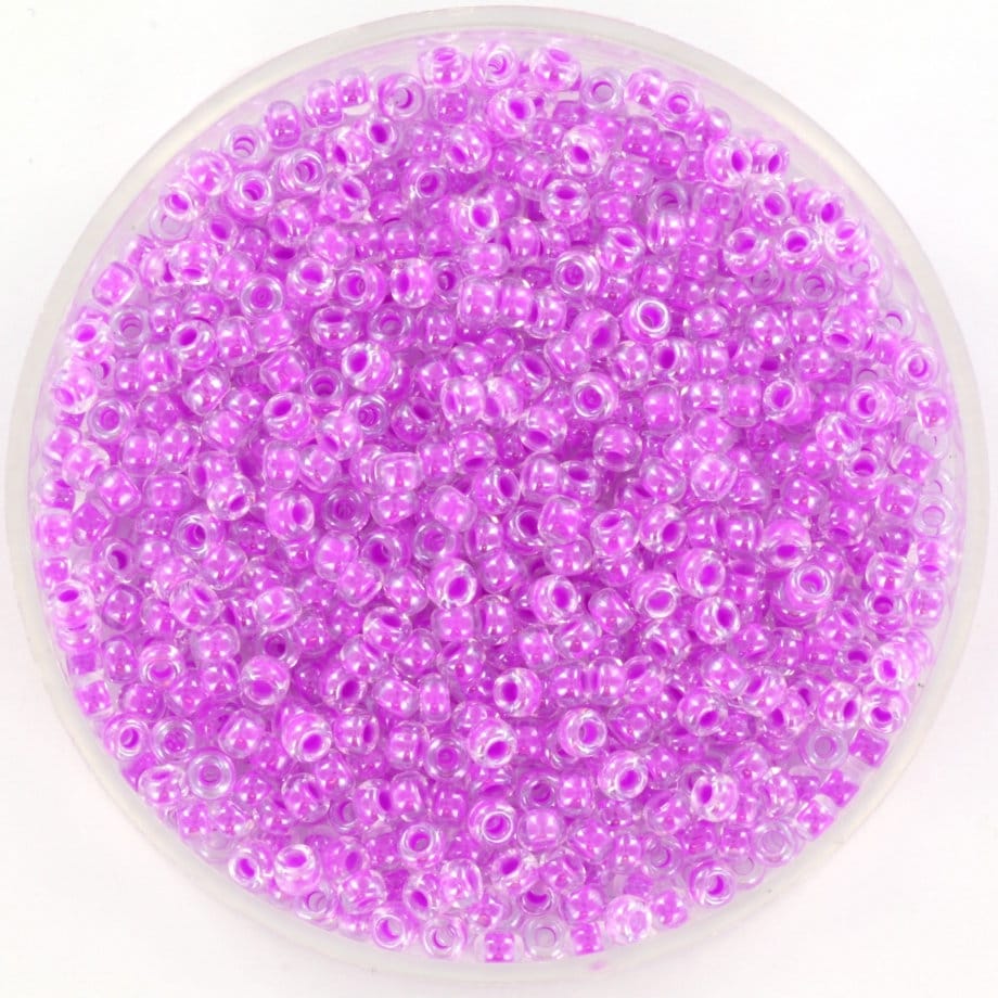 10g Miyuki seed beads 11/0, luminous purple lila 4303, japanese beads, Miyuki violet, size 11 2mm, round rocailles, crystal inside color