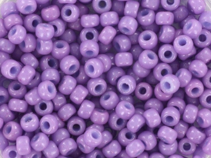 10g Miyuki seed beads 8/0, duracoat opaque crocus 4486, japanese beads high quality, color purple beads, size 3mm, violet rocailles