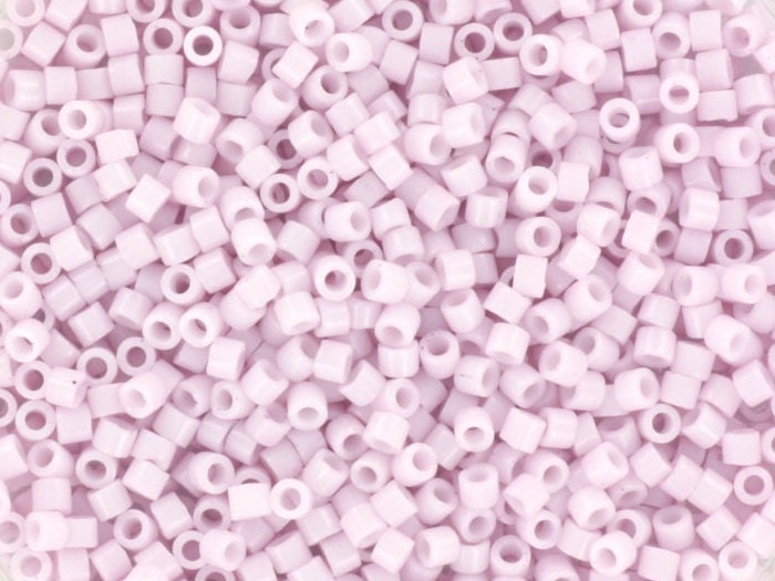 Miyuki Delica beads opaque pale rose, 5g 11/0 DB 1494, cylindrical beads, 1.6mm beads, light pink beads, Miyuki opaque pale rose DB1494