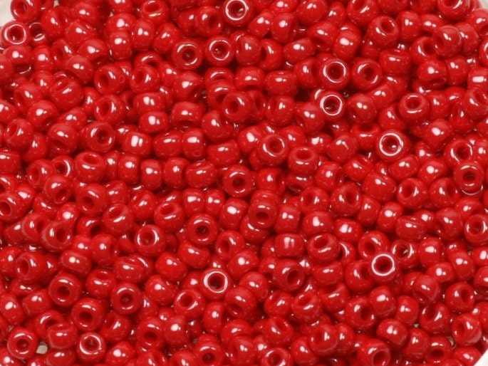 10g Miyuki seed beads 11/0, opaque luster red 426, RR426 RR0426 0426 japanese beads, color red beads, size 2mm, Miyuki luster red rocailles