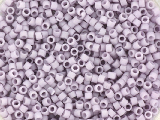 Miyuki Delica beads opaque matte light mauve, 5g 11/0 DB0356, cylindrical beads, 1.6mm beads, light purple Miyuki, violet color DB 356