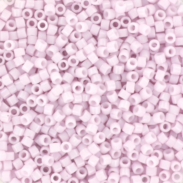 Miyuki Delica beads opaque pale rose, 5g 11/0 DB 1494, cylindrical beads, 1.6mm beads, light pink beads, Miyuki opaque pale rose DB1494