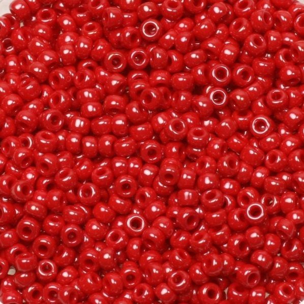 10g Miyuki seed beads 11/0, opaque luster red 426, RR426 RR0426 0426 japanese beads, color red beads, size 2mm, Miyuki luster red rocailles