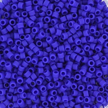 Miyuki Delica beads opaque matte cobalt blue, 5g 11/0 DB756, cylindrical beads, size 1.6mm, dark blue Miyuki, color DB0756, royal blue, 756