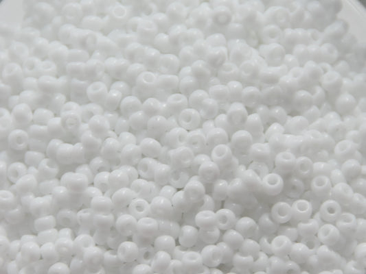 10g Miyuki seed beads 11/0, opaque white 402, japanese beads high quality, color white beads, size 11 2mm, white rocailles