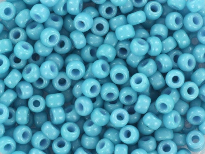 10g Miyuki seed beads 8/0, duracoat opaque nile blue 4478, japanese beads, blue seed beads, size 8 3mm, bright colors, Miyuki blue beads