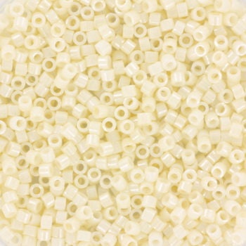 Miyuki Delica beads ceylon cream, 5g 11/0 DB0203, opaque cream, off white beads, Miyuki Delicas 203 DB203, Miyuki cream luster