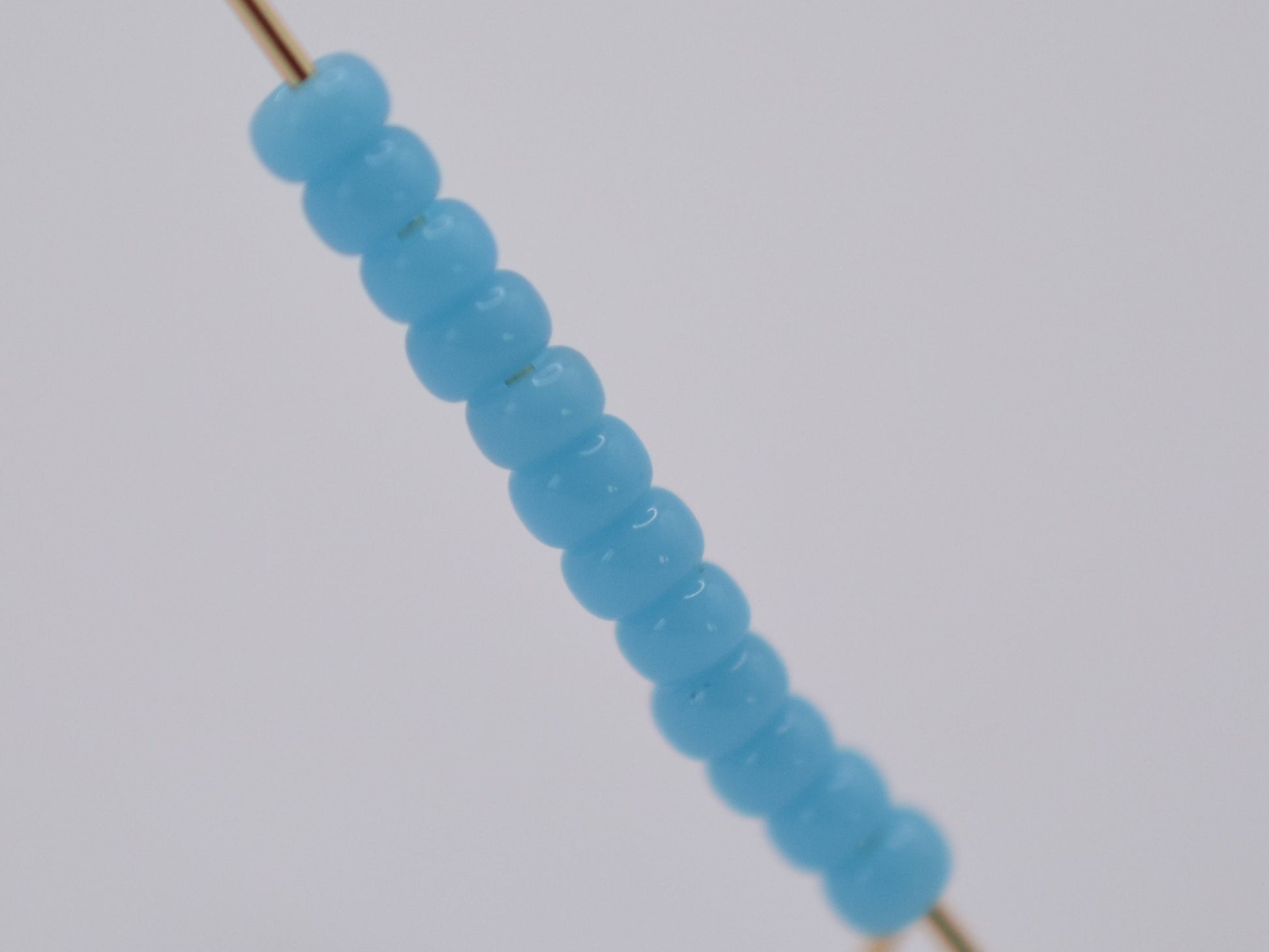 10g Miyuki seed beads 11/0, opaque turquoise blue 413 0413, japanese beads, color blue rocailles, size 11 2mm, Miyuki blue beads