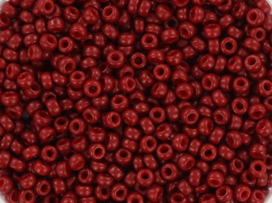 Miyuki seed beads 11/0, Duracoat opaque jujube red 4469, 10g japanese beads, dark red glass beads, size 2mm, round rocailles, red brown