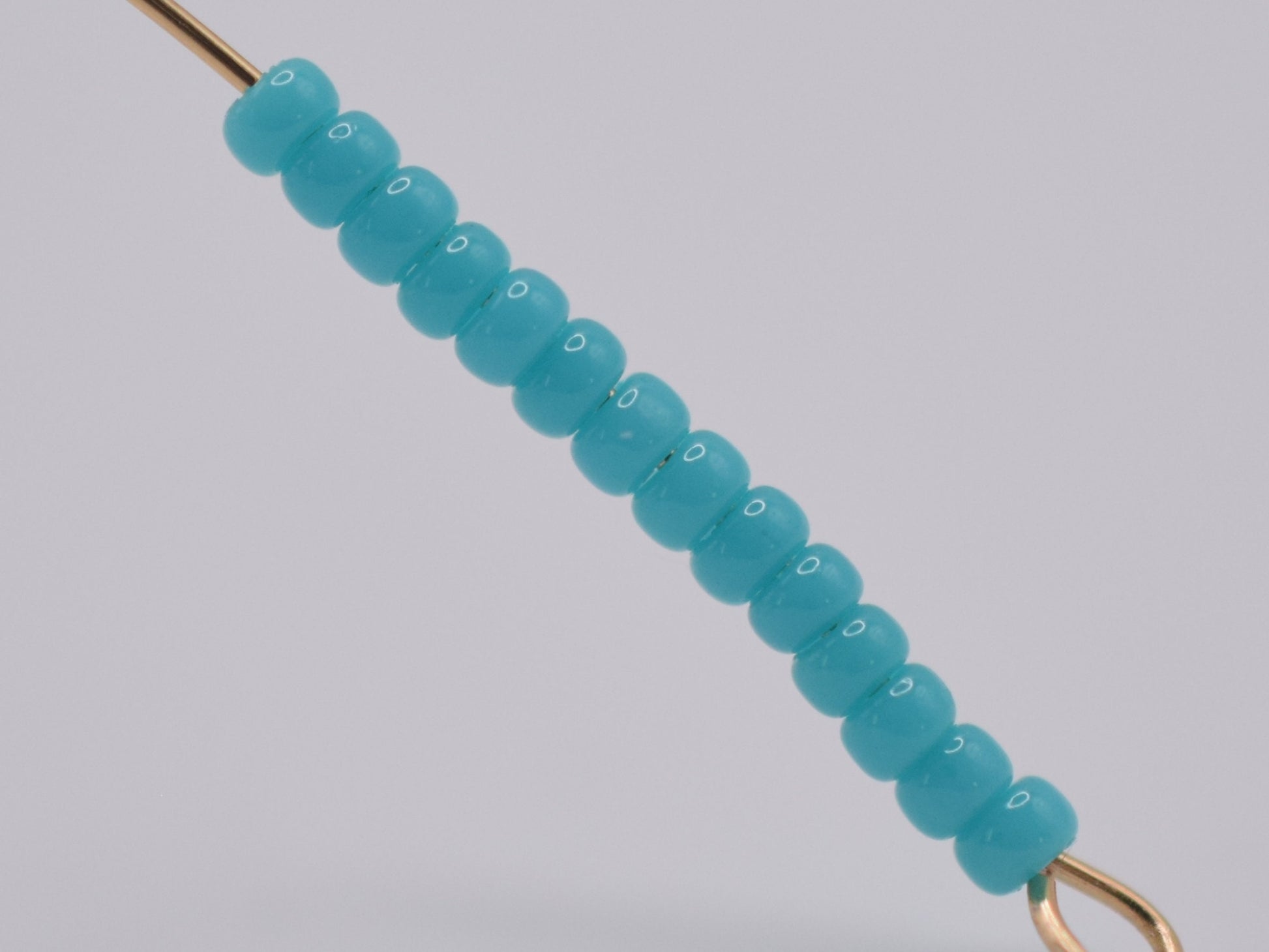 Miyuki seed beads 11/0, duracoat opaque underwater blue 4480, 10g japanese beads, turquoise blue glass beads, size 2mm, bright rocailles