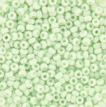 10g Miyuki seed beads 11/0, opaque light mint 3318, japanese beads high quality, color green beads, size 2mm, pastel color rocailles