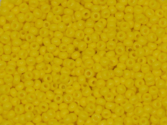 20g Preciosa Ornela opaque yellow 83110 seed beads 8/0, bohemian beads, glossy yellow beads, size 8 3mm, Bohemian glass