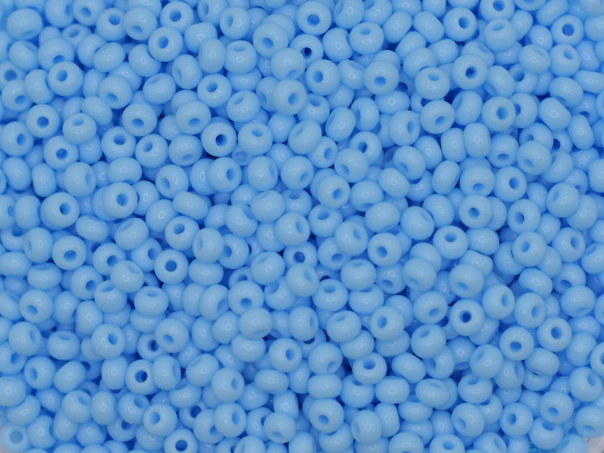 20g Preciosa Ornela opaque light turquoise 63000 seed beads 8/0, bohemian beads, glossy blue beads, size 8 3mm, Bohemian glass