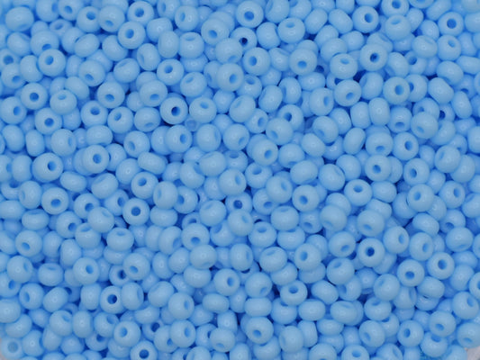 20g Preciosa Ornela opaque light turquoise 63000 seed beads 8/0, bohemian beads, glossy blue beads, size 8 3mm, Bohemian glass