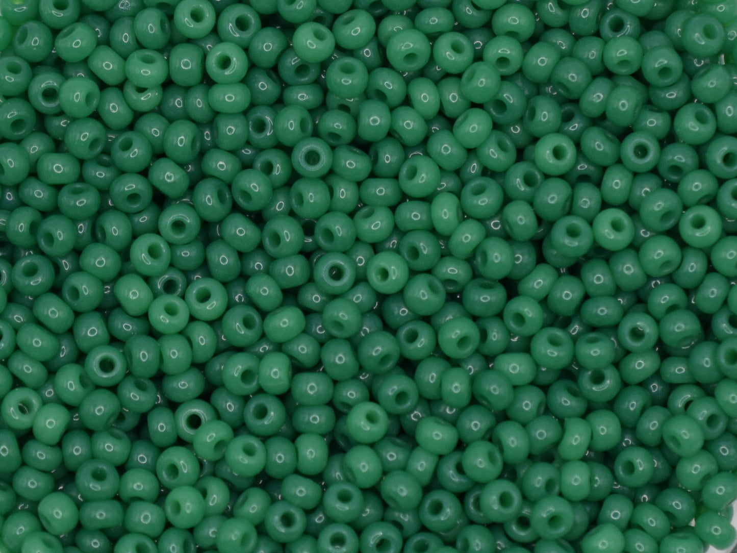 20g Preciosa Ornela alabaster green 52240 seed beads 8/0, bohemian beads, dark green beads, size 8 3mm, Bohemian glass, translucent green