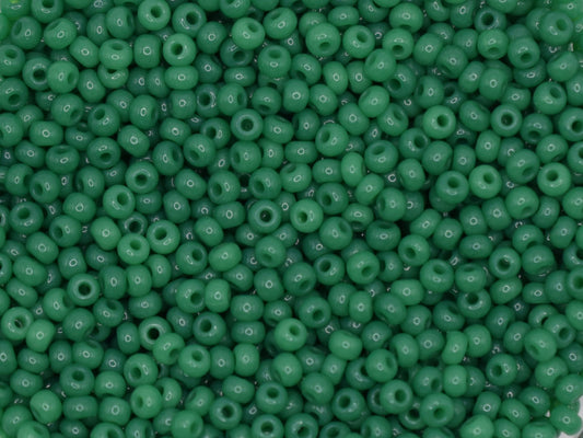 20g Preciosa Ornela alabaster green 52240 seed beads 8/0, bohemian beads, dark green beads, size 8 3mm, Bohemian glass, translucent green