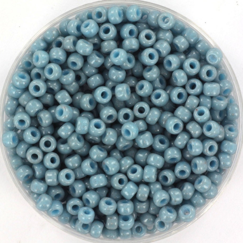 10g Miyuki seed beads 8/0, duracoat opaque moody blue 4479, japanese beads, round rocailles blue, size 8 3mm, teal glass beads