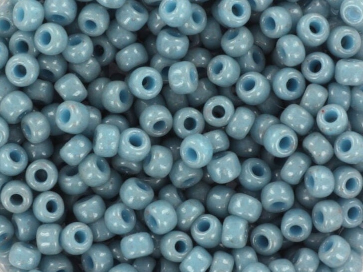 10g Miyuki seed beads 8/0, duracoat opaque moody blue 4479, japanese beads, round rocailles blue, size 8 3mm, teal glass beads