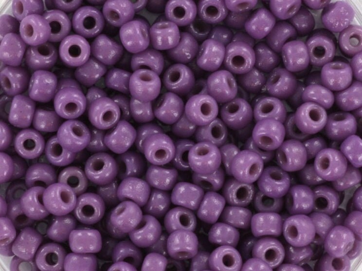 10g Miyuki seed beads 8/0, duracoat opaque dark orchid purple 4489, japanese beads, dark purple beads, size 3mm, violet round rocailles