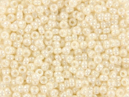 Miyuki seed beads 11/0, ceylon antique ivory pearl 592, 10g japanese beads, cream beads, size 2mm,off white beads, Miyuki glossy light cream