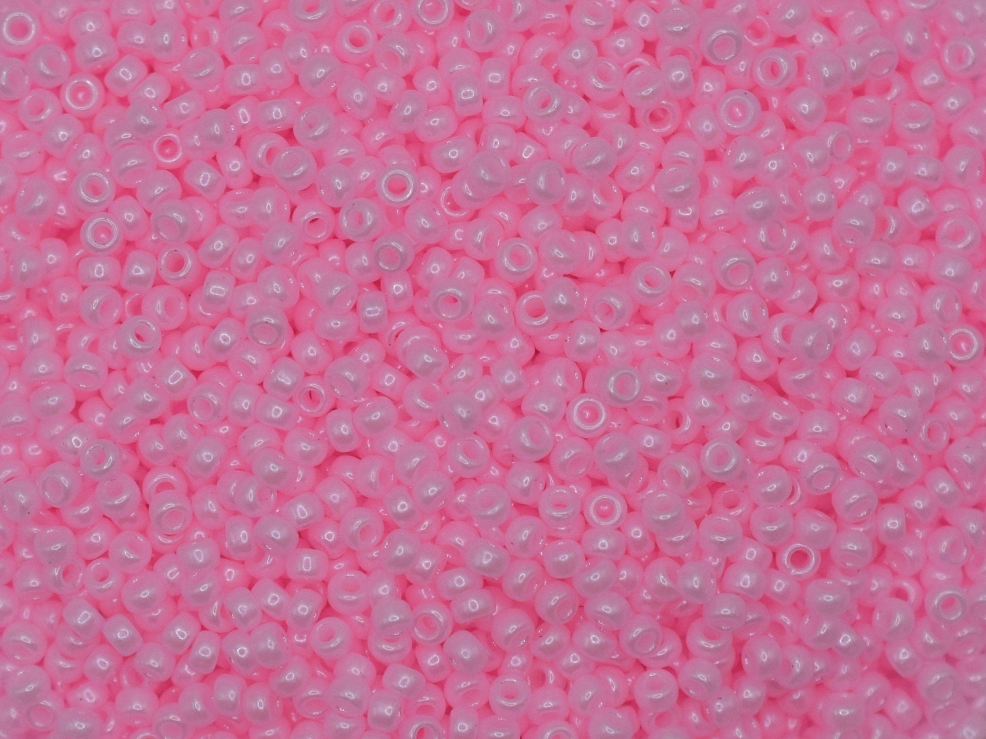 Miyuki seed beads 11/0, baby pink luster 428, 10g japanese beads, round rocailles, glossy pink, size 11 2mm, Miyuki pink, small seed beads