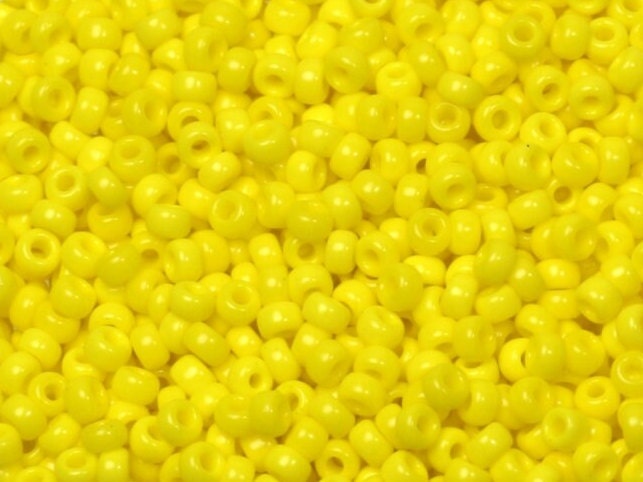 10g Miyuki seed beads 11/0, opaque yellow 404, japanese beads high quality, color yellow beads, size 11 2mm, bright colors rocailles