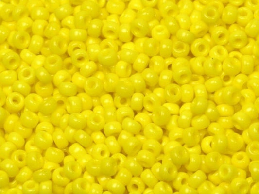 10g Miyuki seed beads 11/0, opaque yellow 404, japanese beads high quality, color yellow beads, size 11 2mm, bright colors rocailles