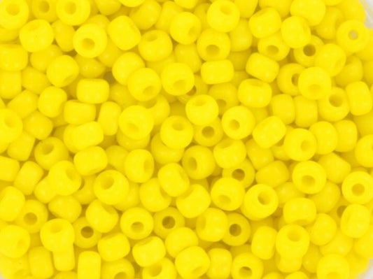 10g Miyuki seed beads 8/0, opaque yellow 404, japanese beads high quality, color yellow beads, size 8 3mm, bright colors rocailles