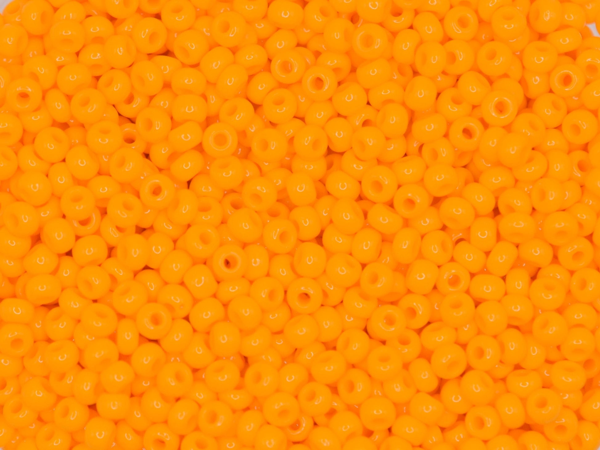 20g Preciosa Ornela opaque orange 93110 seed beads 8/0, bohemian beads, glossy orange beads, size 8 3mm, Bohemian glass