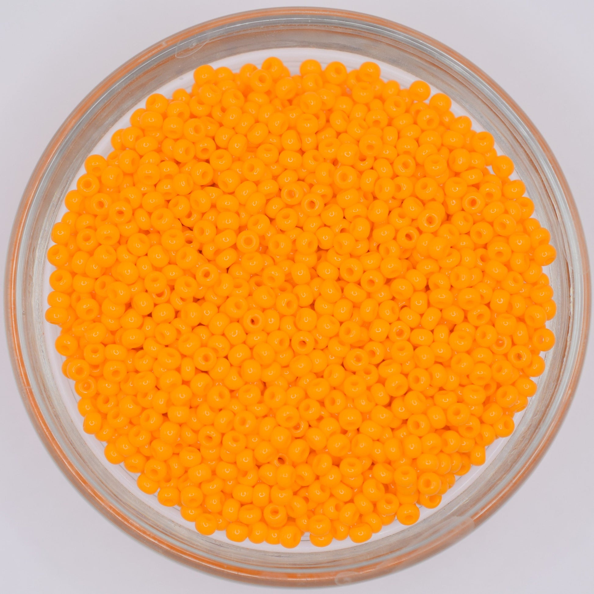 20g Preciosa Ornela opaque orange 93110 seed beads 8/0, bohemian beads, glossy orange beads, size 8 3mm, Bohemian glass