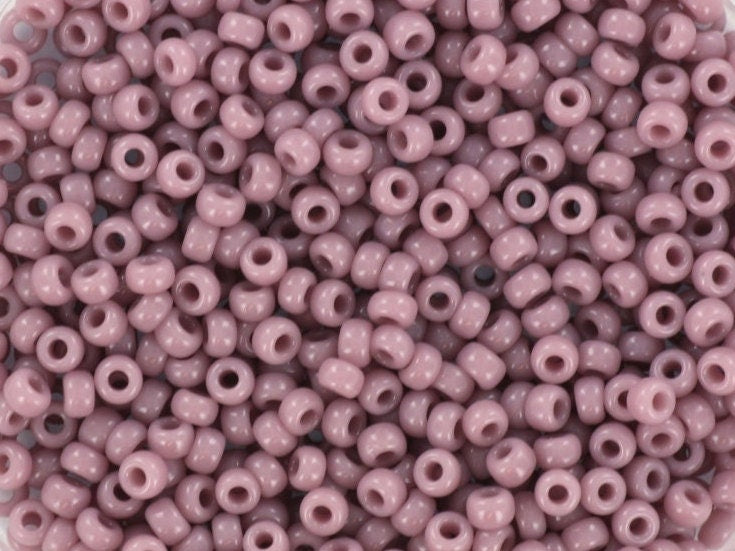 10g Miyuki seed beads 11/0, opaque mauve 410, japanese beads, purple beads, 2mm, Miyuki light violet, Miyuki purple beads, Miyuki Rocailles