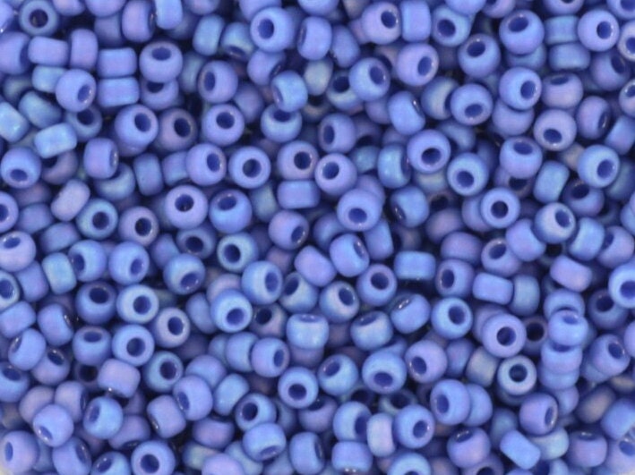 10g Miyuki seed beads 11/0, opaque glazed frosted rainbow soft blue 4704, japanese beads high quality, blue rocailles, size 11 2mm