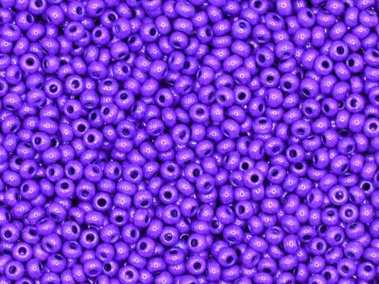 Preciosa Ornela 10/0 violet intensive dyed chalkwhite 16A28 20g, dark purple seed beads, bohemian beads, Czech seed beads, indigo beads