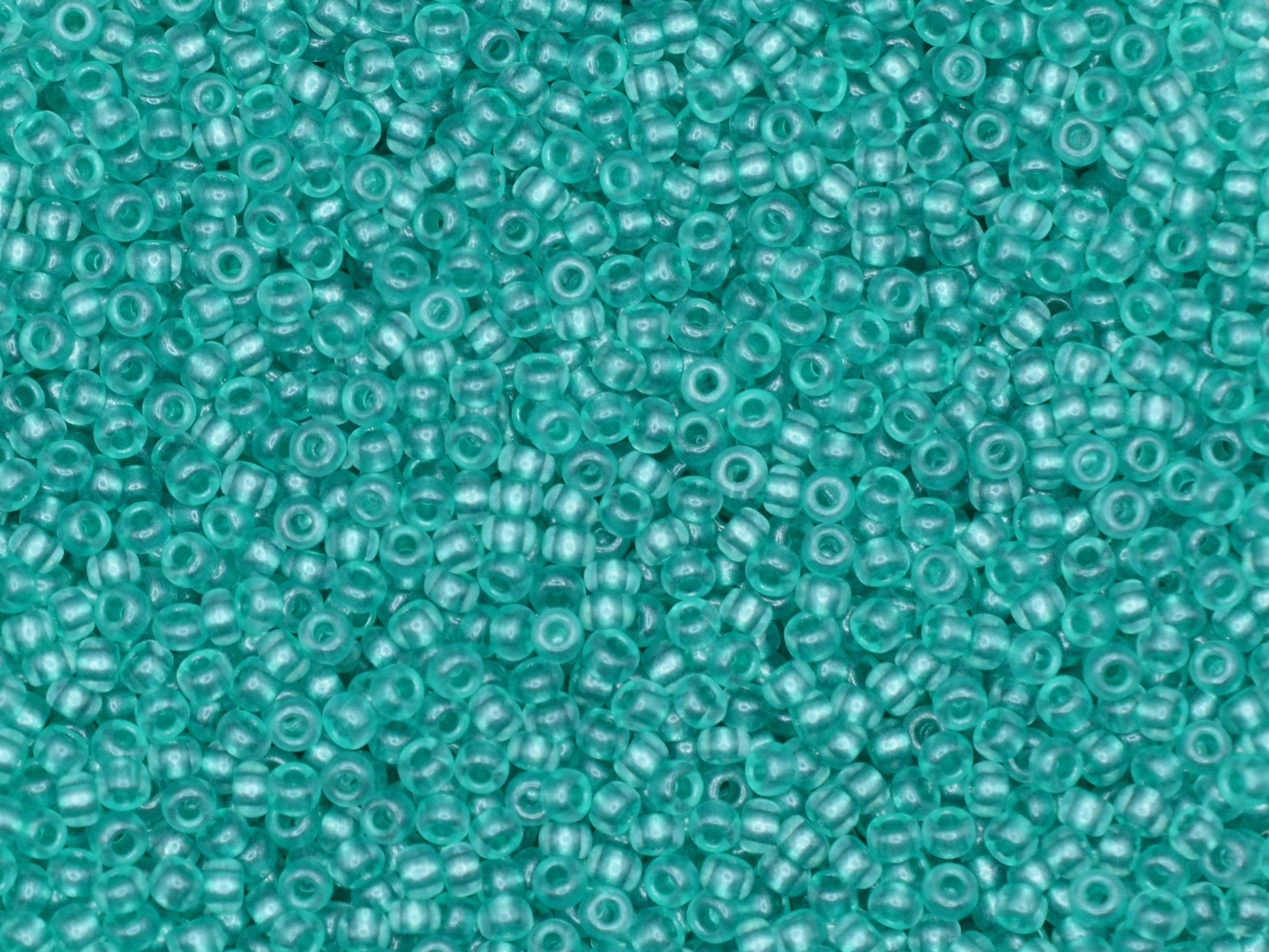 Preciosa Ornela 10/0 transparent aqua green 08358, 20g green terra pearl dyed crystal seed beads, bohemian beads, transparent turquoise