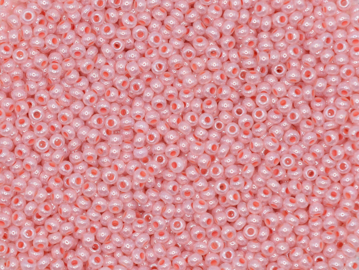 Preciosa Ornela 10/0 ceylon salmon pink 37389 20g, light pink seed beads, bohemian beads, glossy pink beads, luster pink beads