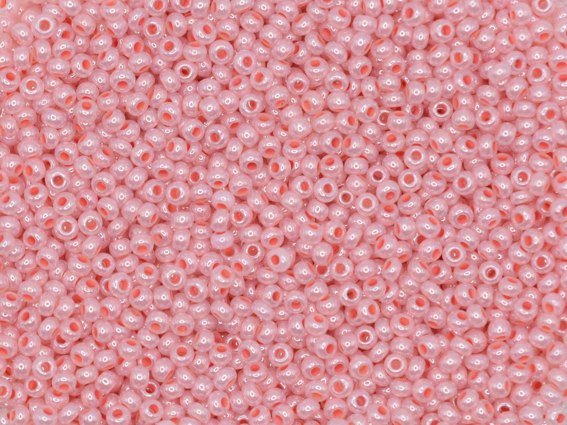 Preciosa Ornela 10/0 ceylon salmon pink 37389 20g, light pink seed beads, bohemian beads, glossy pink beads, luster pink beads