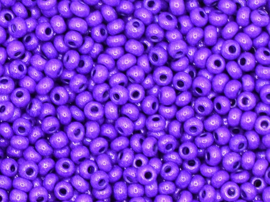 Preciosa Ornela 8/0 violet intensive dyed chalkwhite 16A28 20g, dark purple seed beads, bohemian beads, Czech seed beads, indigo beads