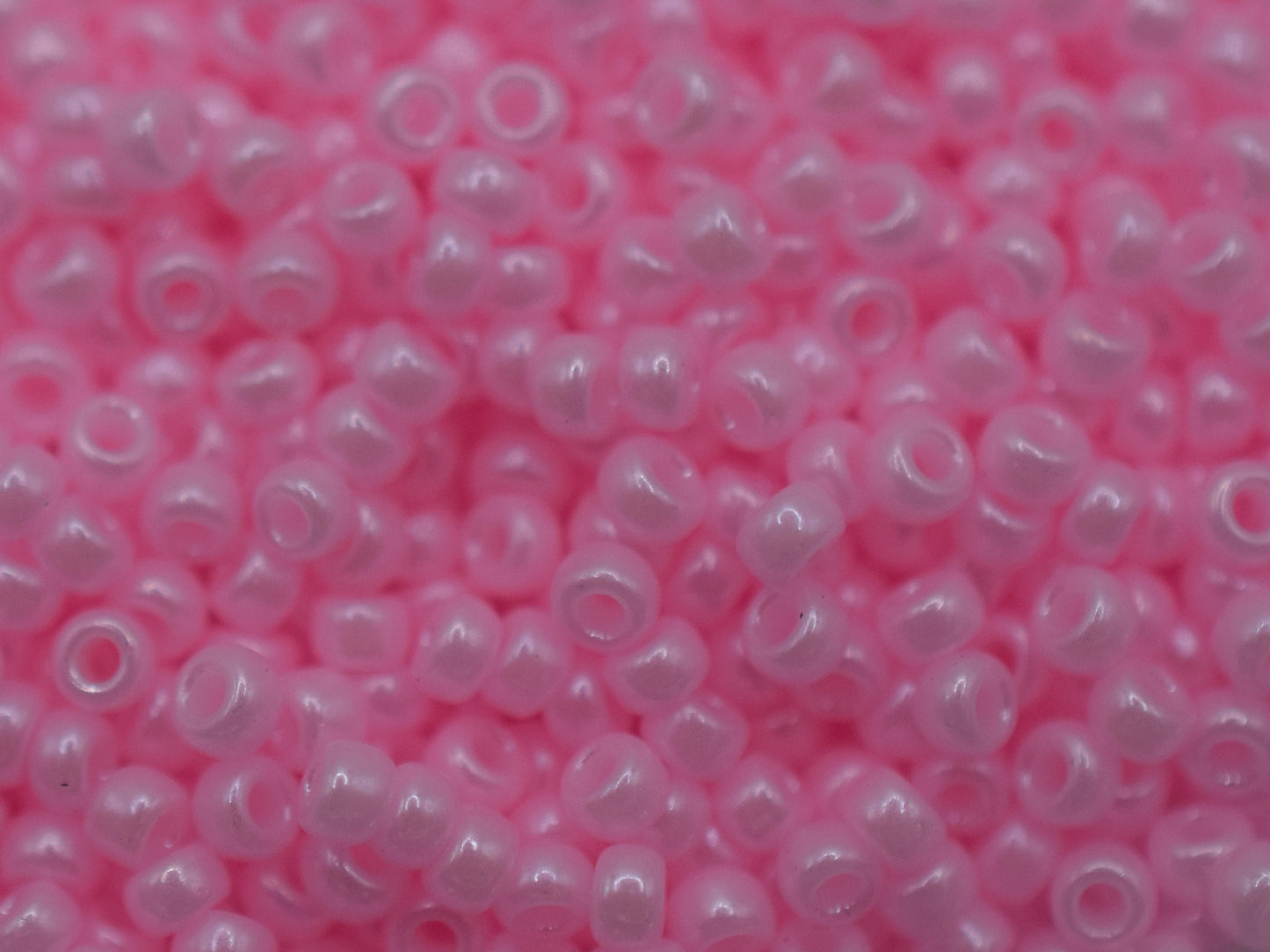 Miyuki seed beads 11/0, baby pink luster 428, 10g japanese beads, round rocailles, glossy pink, size 11 2mm, Miyuki pink, small seed beads