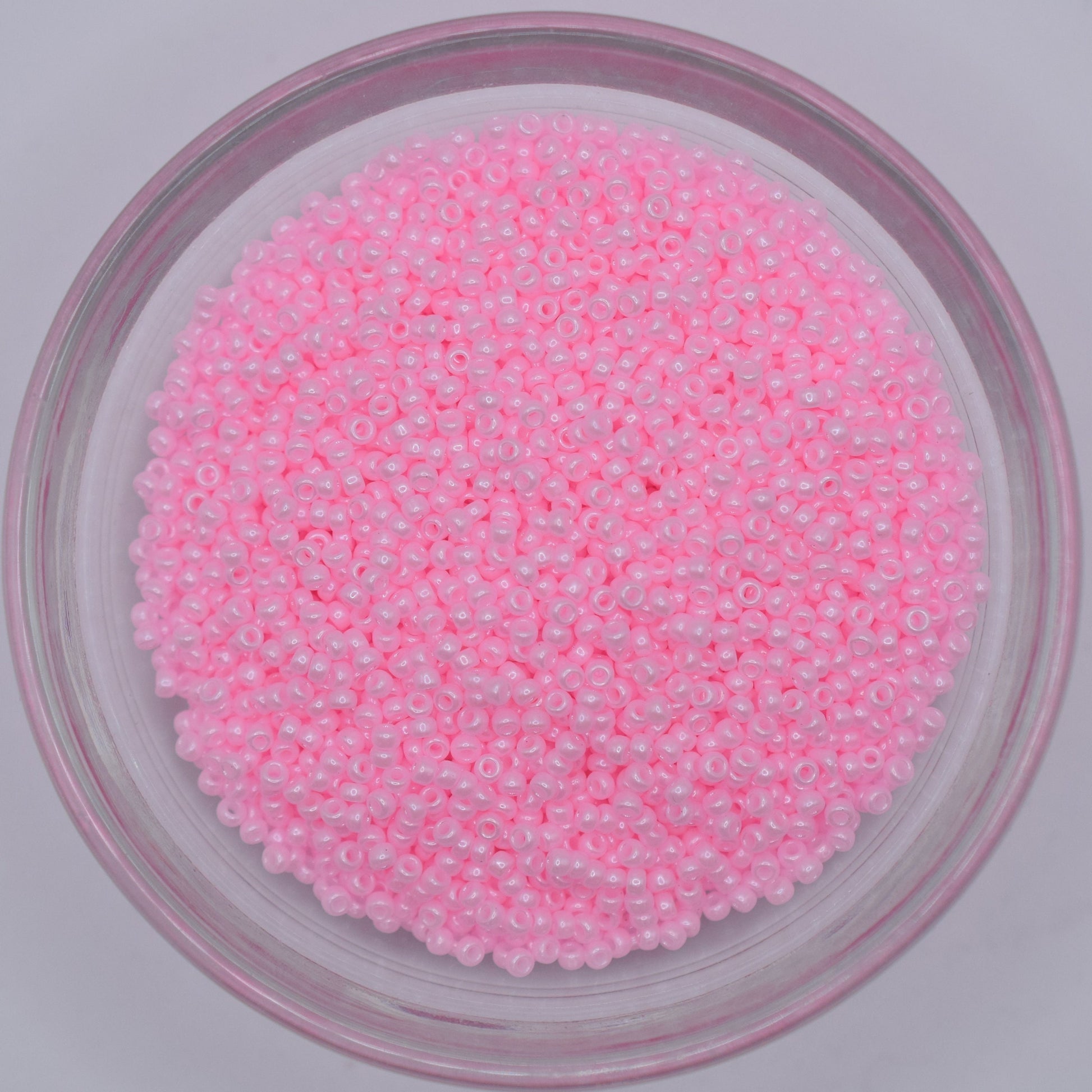 Miyuki seed beads 11/0, baby pink luster 428, 10g japanese beads, round rocailles, glossy pink, size 11 2mm, Miyuki pink, small seed beads